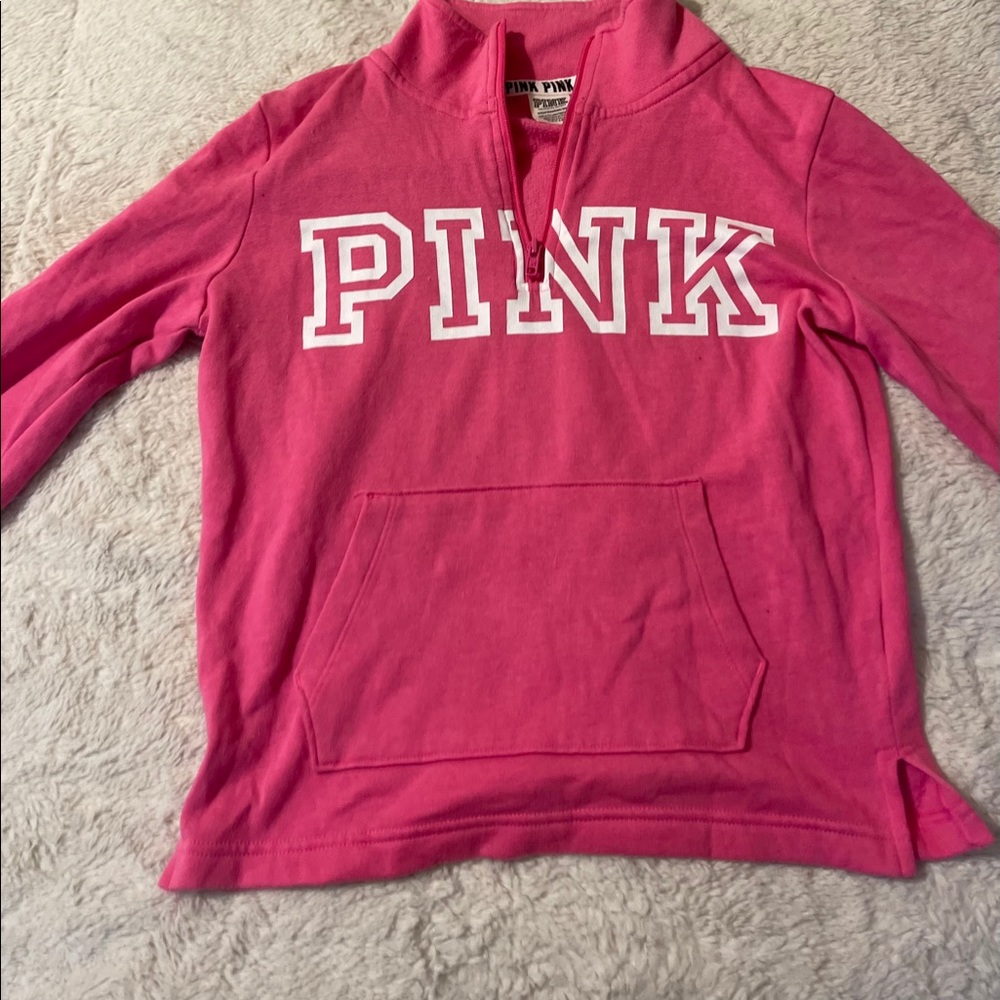 Pink quarter zip